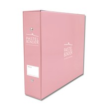 메이커리 파스텔 바인더 포토앨범 소형, 핑크(앨범), 화이트(내지), 25매