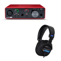 Focusrite Scarlett Solo 3rd Gen 모니터 헤드폰, MDR-7506