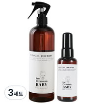 페르바도 칙베이비 아기소독제 토이클리너 살균스프레이 500ml+60ml, 3세트