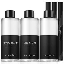 코코도르 디퓨저 리필액 3개 + 리드스틱 15개입, 베스트향4호(양재동꽃시장+너의비누향+퍼퓸시리즈 랜덤발송), 200ml