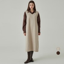 ELLE PARIS 민소매 브이넥 간절기 원피스