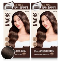 달리프 세라바이옴 리얼 커버 새치전용 염모제 120g, 소프트브라운, 2개