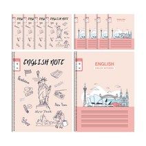 영아트 영어넓은칸 스프링노트 여아용, 랜덤 발송, 10개