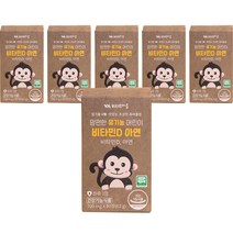 비타민마을 맘편한 유기농 어린이 비타민D 아연 초코맛 63g, 90정, 6개