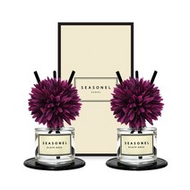 시즈넬 차량용 선물세트 디퓨저 50ml 니들맘 퍼플, 블랙로즈, 2세트