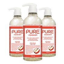 피죤퓨어 애플밤 주방세제, 750ml, 3개