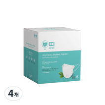 순수아띠 마스크 화이트 중형 KF80, 50개입, 4개, 흰색