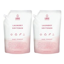 아이보브 유아용 고농축 섬유유연제 베이비파우더 리필, 2개, 1200ml