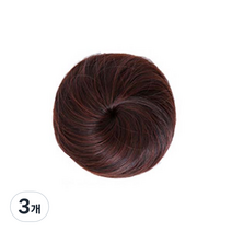 당고머리 부분가발, 다크브라운, 3개