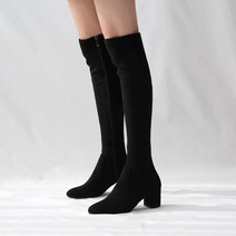 단골언니 소이티 쫀쫀 핏 미들힐 싸이하이 부츠