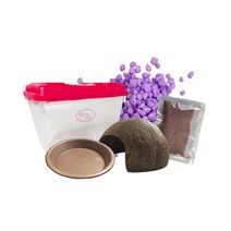 로라펫 소라게 키우기 사육장 5종 세트, 라일락 바이올렛(바닥재), 랜덤발송(채집통 뚜껑)