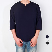 제이에이치스타일 남성용 브이 트임 모던 7부 티셔츠 JHROK023