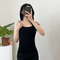 마이시즌 여성용 쫀쫀 스판 끈 나시
