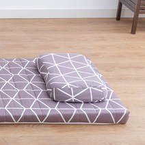 아지오텍스 땅콩형 천연라텍스 베개 + 속커버 + 겉커버, 모던그레이