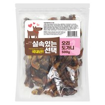 펫츠몬 실속있는선택 애견 수제간식 500g, 오리도가니, 1개