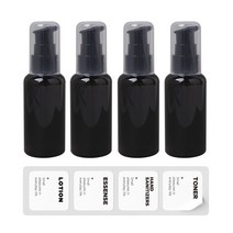 소낙소낙 깔끔보관 펌핑용기 60ml, 4개, 블랙
