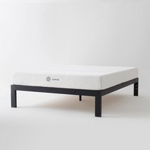 지누스 베이직 메모리폼 매트리스 + 퀵스냅 침대 프레임 방문설치, 화이트 매트리스, 블랙 단품