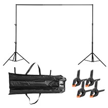 대한 스튜디오 크로마키 인물 제품 사진 촬영 배경지 거치대 XXL + 배경천 고정 집게 4개 + 스탠드 가방 세트, 1세트