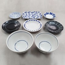 수채화 혼밥 식기세트 8p, 랜덤발송, 6종