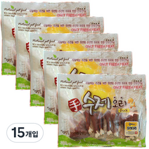 수제오리 강아지 건조간식 150g, 오리다리, 15개입