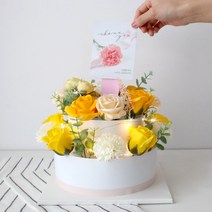 모리앤 2단 조명 DIY 반전용돈 케이크 + 기프트쇼핑백, 하니옐로우