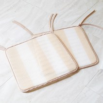 라뽐므 투웨이 3D 에어매쉬 여름 쿨방석 2p, 라이트베이지