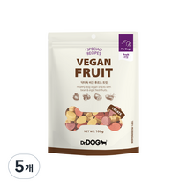 닥터독 강아지 트릿간식 후르츠 100g, 5개, 딸기 + 체리 + 블루베리 + 라즈베리 + 망고 + 파인애플 + 코코넛 + 바나나 혼합맛
