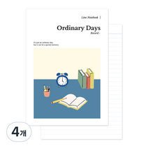 모노라이크 오디너리 데이즈 A5 제본 라인노트, 02 Desk, 4개