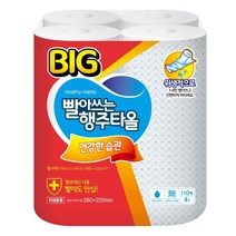 건강한습관 빅 빨아쓰는 행주타올 110매, 4롤, 1팩