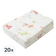 베이비베어 소풍 사각 천 기저귀, 혼합색상, 20개