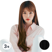 픽앤웨어 똑딱이 붙임머리 피스 C컬펌 L, 블랙, 3개