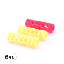 주트 헤어롤 길이 100mm 특/롱 35mm, 혼합 색상, 6개입