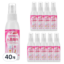 리빙굿 정전기방지 스프레이 로즈향, 60ml, 40개, 로즈