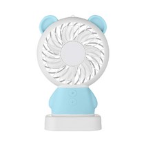 누아트 캐릭터 핸디형 휴대용 선풍기, SMD-S5000B, 곰돌이(블루)