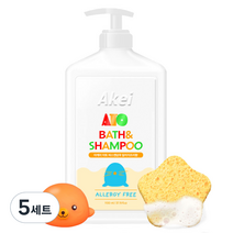 아케이 아토 바스앤샴푸 1100ml + 별해면스펀지 + 하푸, 5세트