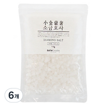 바스참 소금호사 다이아몬드 솔트 내추럴, 1kg, 6개