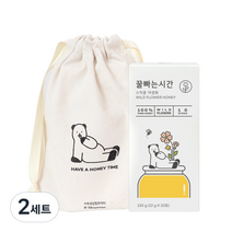 꿀빠는시간 스틱꿀 야생화 10p 120g + 면파우치, 2세트
