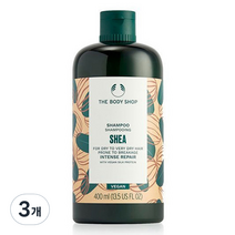 더바디샵 시어 인텐스 리페어 샴푸 너트향, 400ml, 3개