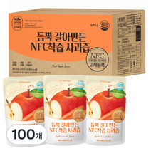 유기농마루 물넣지않고 듬뿍 갈아만든 NFC착즙 사과즙, 100ml, 100개