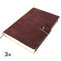 미북 소프트 커버 모노로그 불렛저널 도트 노트, 와인, 3개