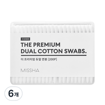 미샤 더 프리미엄 듀얼 면봉, 6개, 200개입