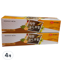 착한식재료 종이호일 33cm x 80m, 4개