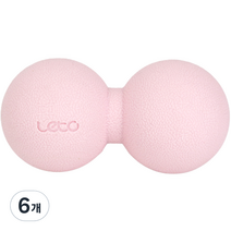 레토 TPE 땅콩 마사지볼 듀얼 LYB-P02, 연핑크, 6개
