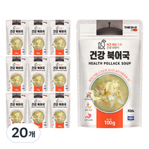 더디앤씨 건강 강아지간식 파우치 100g, 북어국, 20개