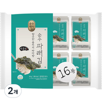 순수해작 순수 파래 도시락김 16p, 64g, 2개