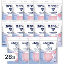 크리넥스 라이트핏 슬림앤쿨 마스크 핑크 대형 성인용, 5개입, 28개