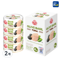 오뚜기 올리브 바질 참치 4p, 2개, 400g