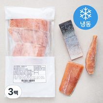미국산 연어 스테이크 (냉동), 350g, 3팩