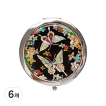 자개 나전칠기 원터치 손거울, 꽃나비, 6개