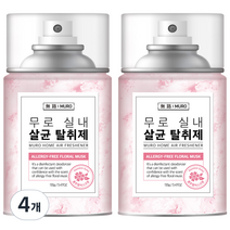 무로 실내 에어컨 살균 탈취제 플로럴머스크향, 155g, 4개
